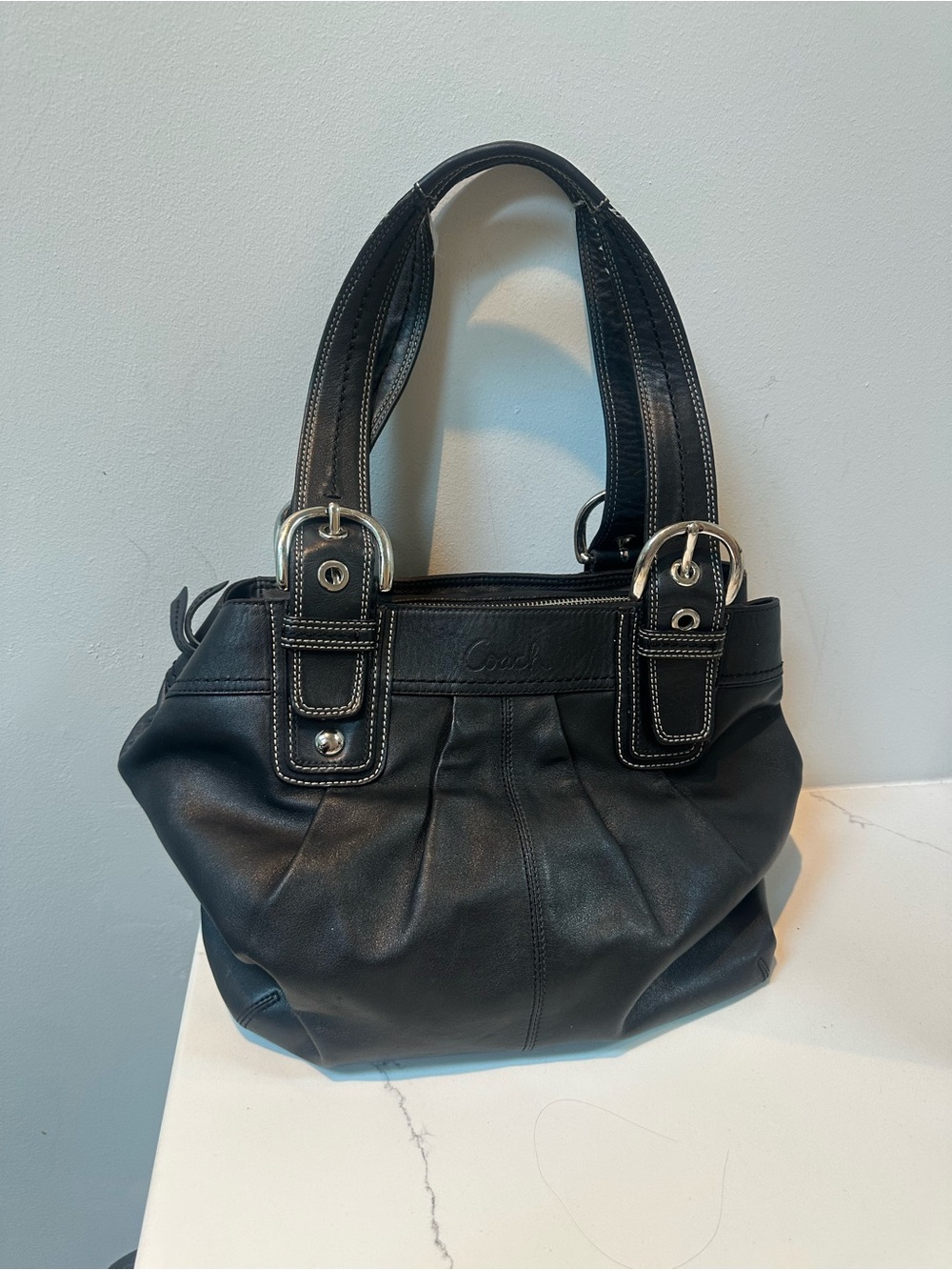 Coach Black Leather Soho Shoulder Bag., made 2010. Vintage bag.